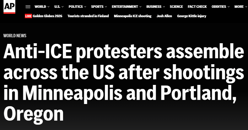 全球媒體聚焦｜美媒：美移民執法暴力升級激化兩黨之爭