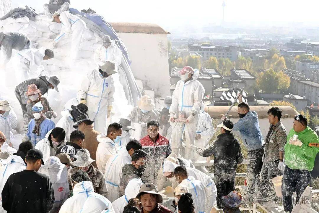 布達拉宮開始年度“美容”啦！