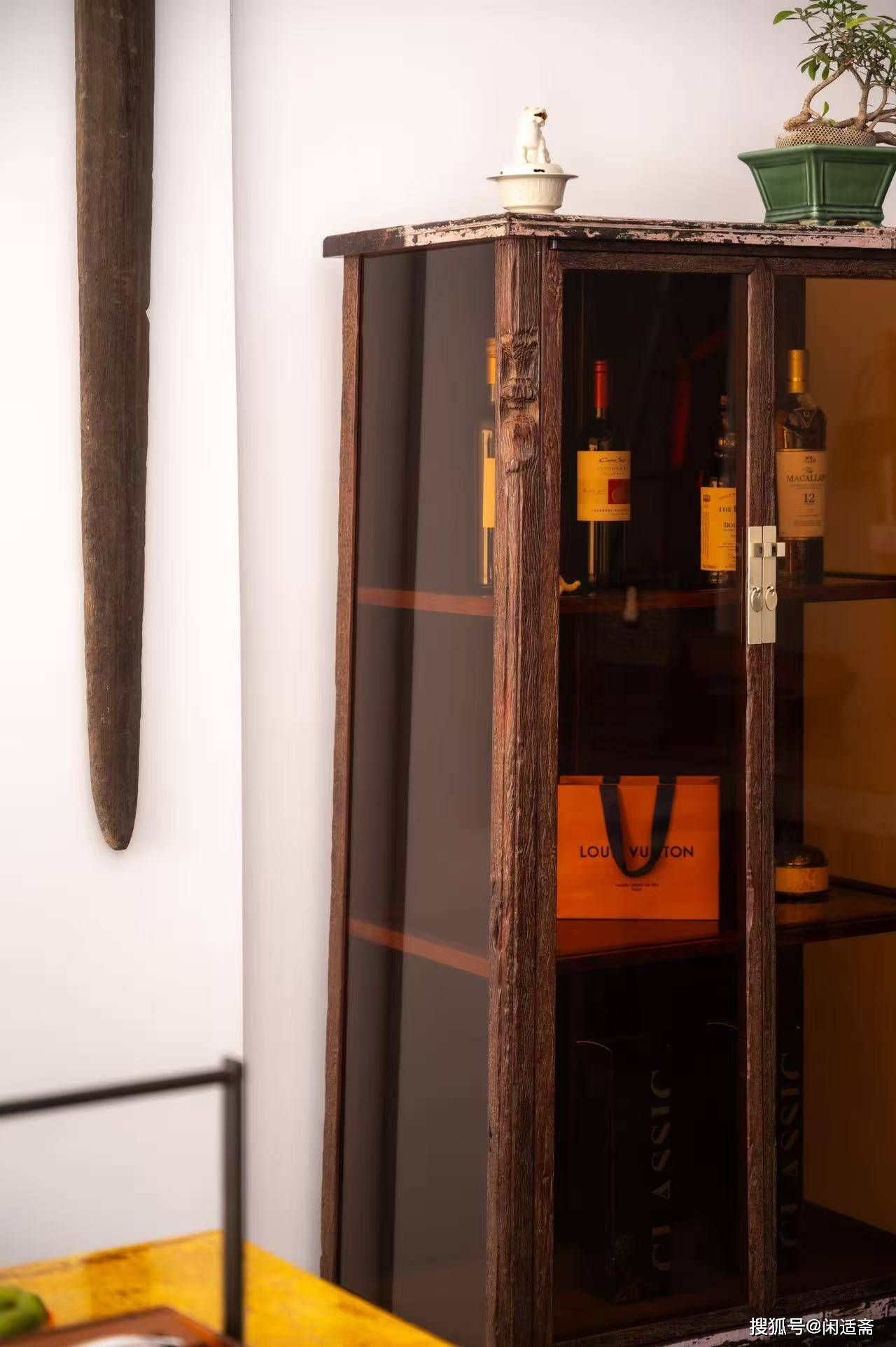 原創收藏時光的藝術 | 印度小葉紫檀原皮殼圓角酒櫃