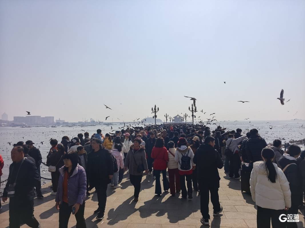 春節假期過後，青島老城文化旅遊區依然“人從眾”