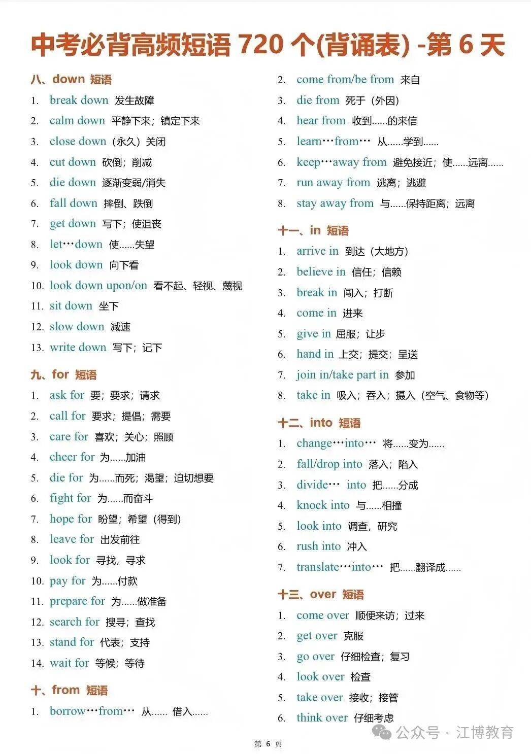 火速收藏｜10天搞定中考必備高頻短語！