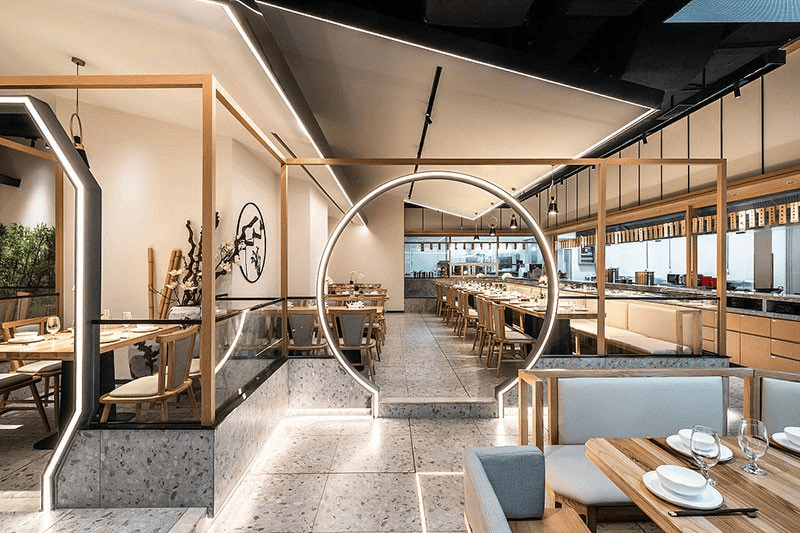 陝西餐廳裝修設計，陝西餐飲店裝修設計，陝西快餐店裝修施工