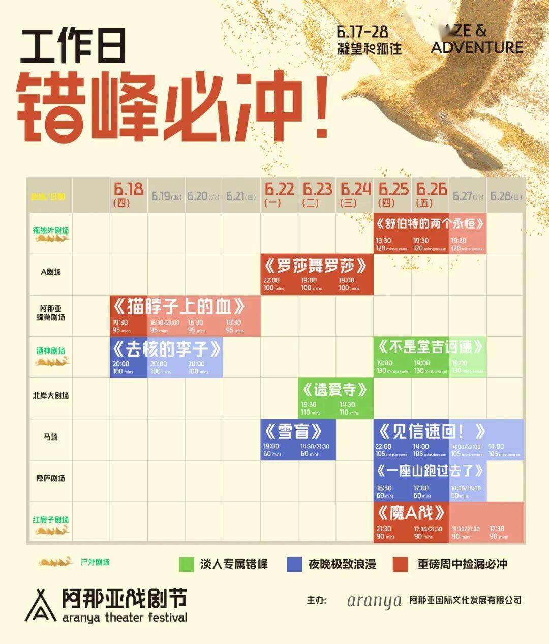 戲劇節老玩家，會懂工作日錯峰來看戲的權威！