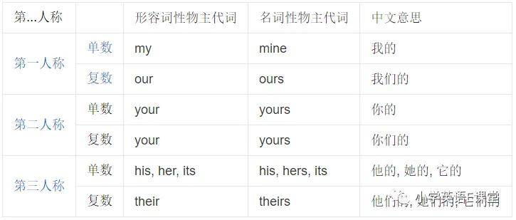 【小學英語語法】代詞的分類（物主代詞）