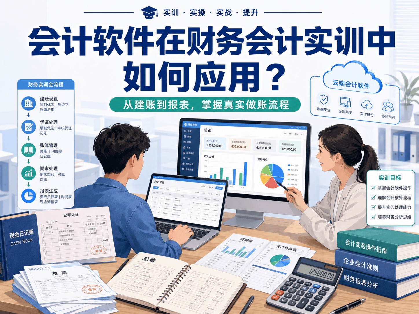 會計軟體在財務會計實訓中如何應用？