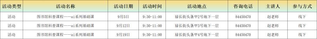 2026年9月西城區圖書館閱讀推廣活動概覽